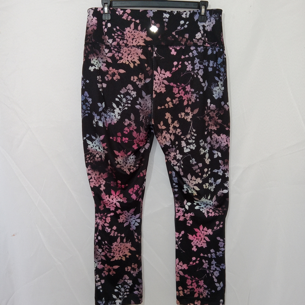 ZELOS Yoga Floral Print Ankle Leggings Size L Beautiful - Picture 4 of 11